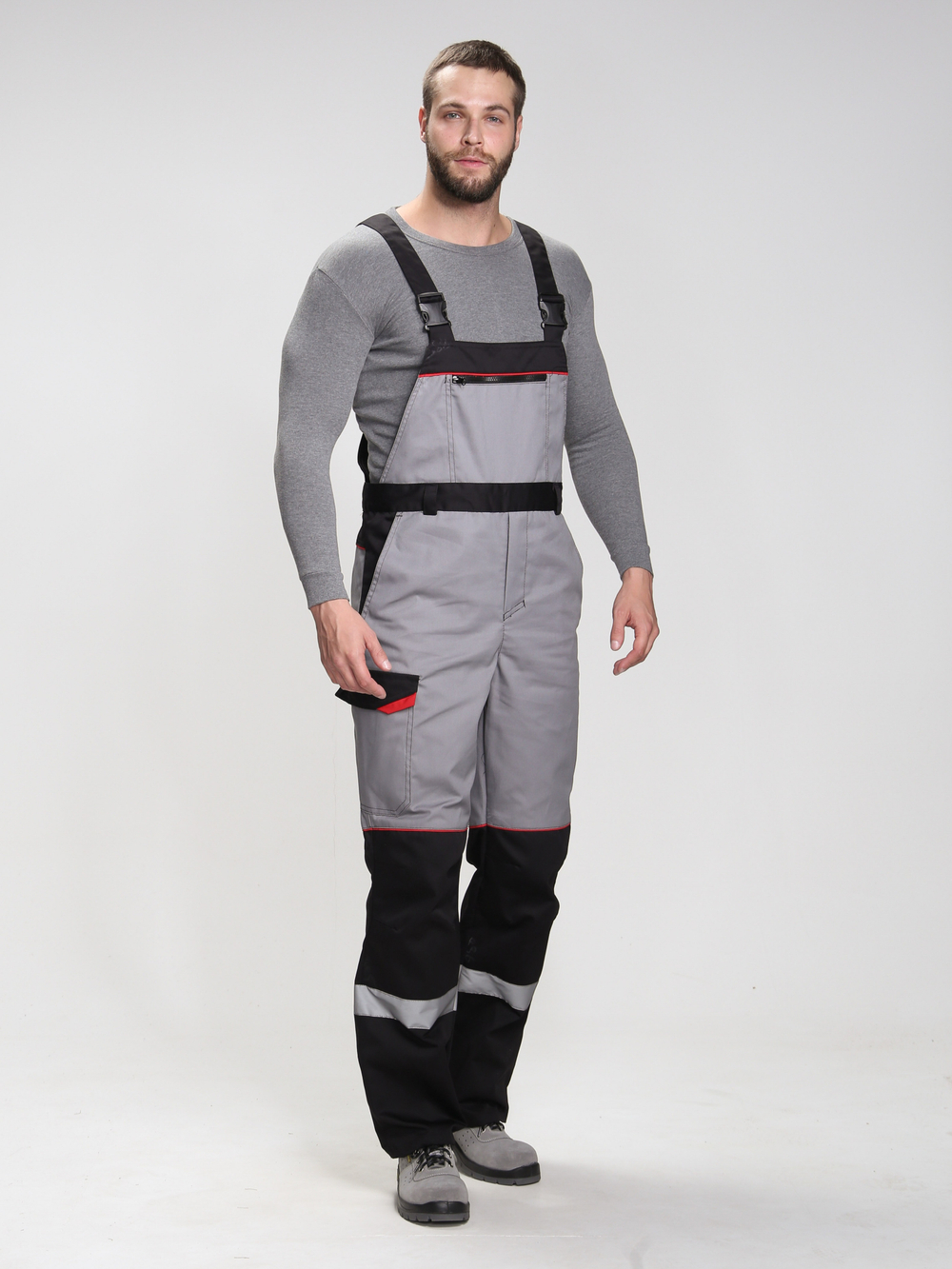 Костюм Сервис (тк.Смесовая,240) п/к, серый/черный