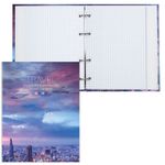 Тетрадь на кольцах А5 175х215 мм, 120 л., твердый картон, клетка, BRAUBERG, "Travel", 404080