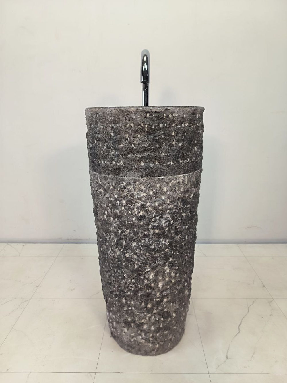 Раковина напольная из мрамора Pedestal Grey Marmo MN-65925 40х40х90 из натурального камня