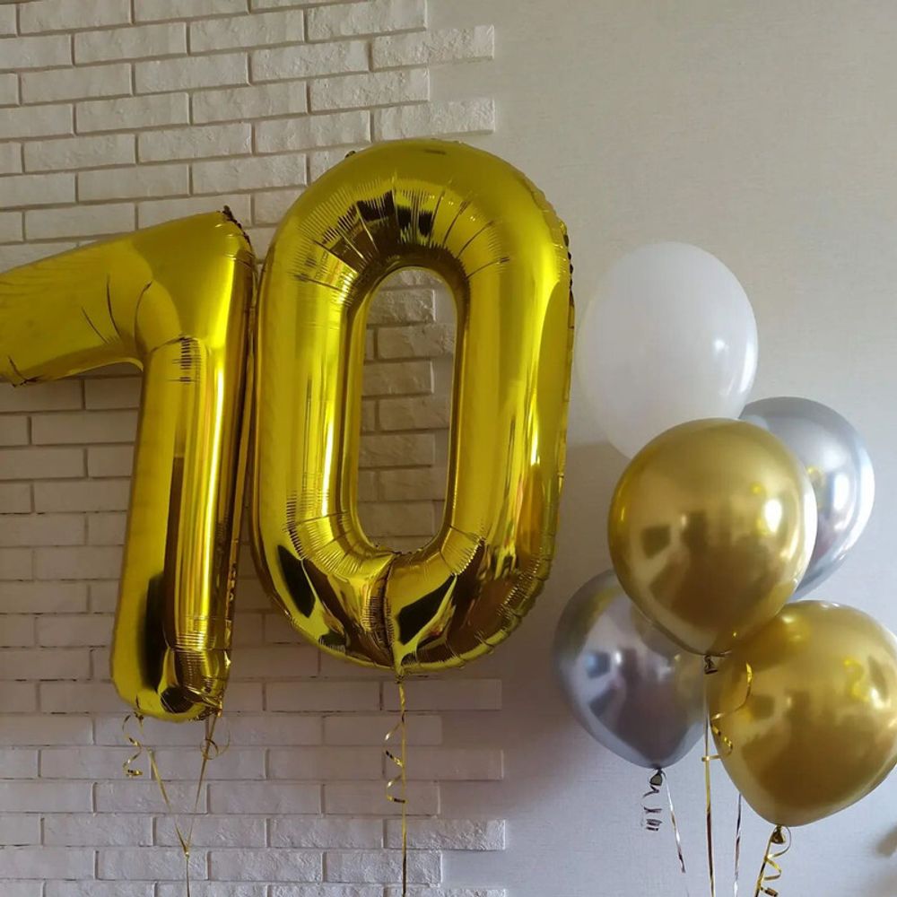 Композиция из шаров 70 лет