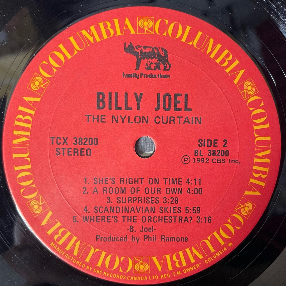Винтажная виниловая пластинка LP Billy Joel The Nylon Curtain (Canada 1982)