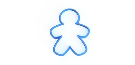 Вырубка для пряника "Пряничный человек №2" 10см