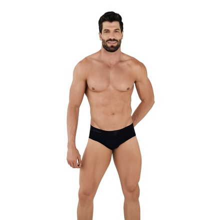 Мужские трусы брифы черные с сетчатыми вставками Clever Moda LUCERNA BRIEF 103311