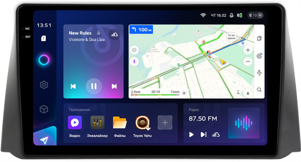 Магнитола для УАЗ Патриот Пикап Профи 2016+ (рамка тип 2) - Teyes CC3-2K монитор 9.5" 2K QLED на Android 10, ТОП процессор, CarPlay, 4G SIM-слот