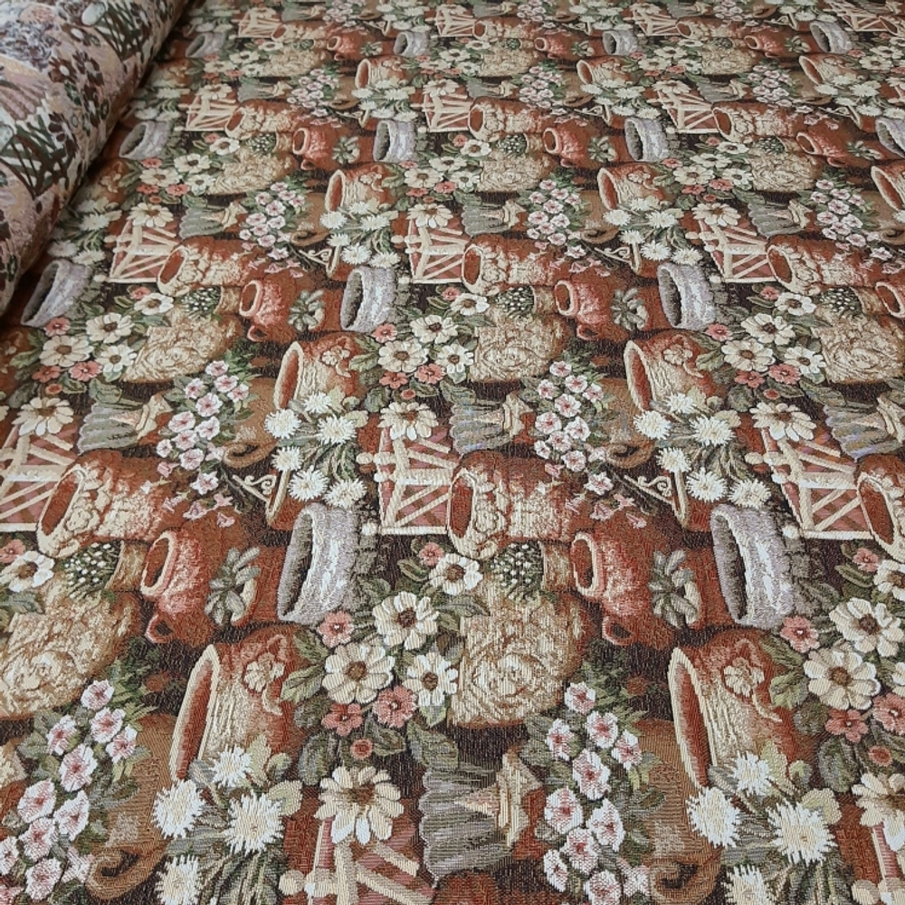 Ткань гобелен гостиный Горшечная лавка (160 см) - 1 м.