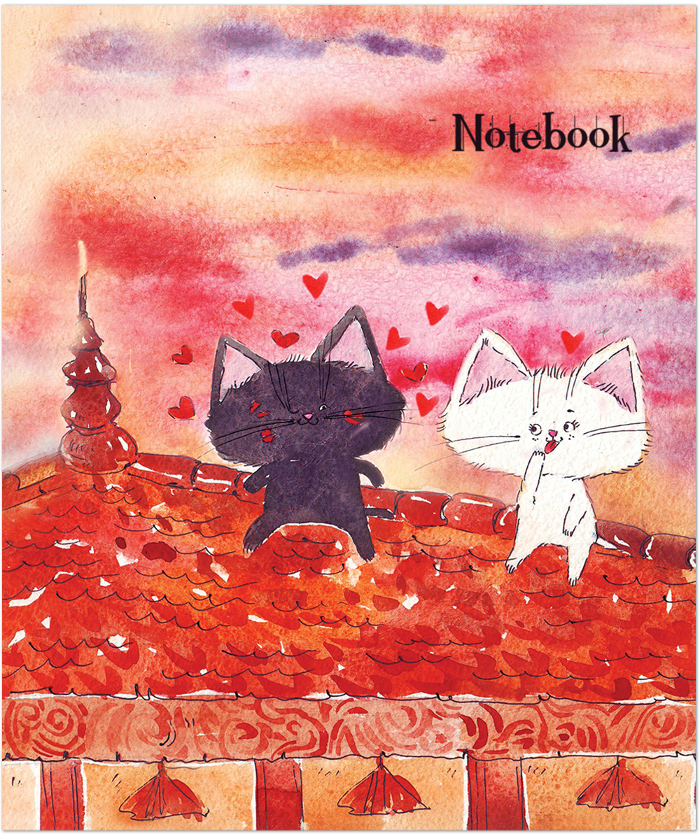 Тетрадь общая 48 листов на скрепке "Приключения Хвостиков"