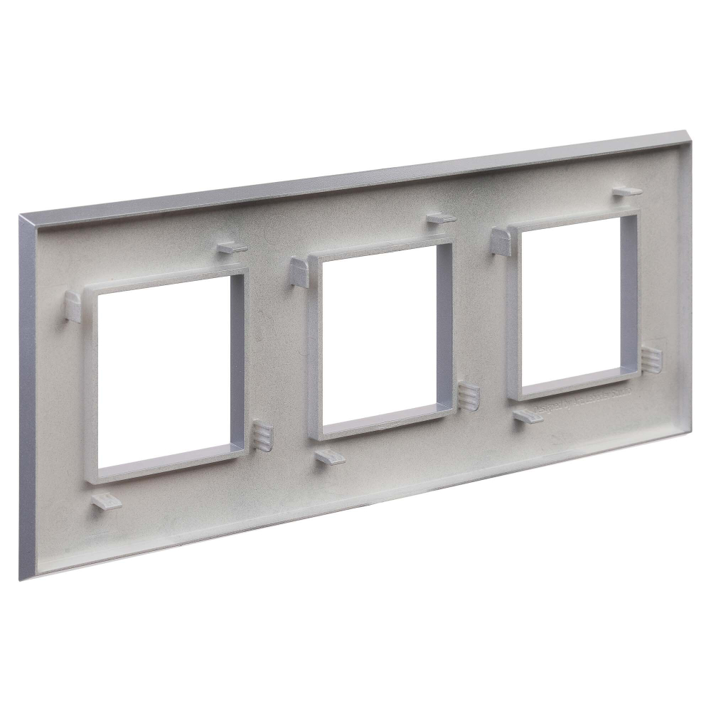 Рамка "Avanti", "Закаленная сталь", 3 поста (6 мод.)