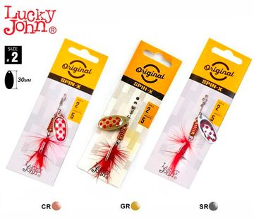 Блесны вращ. Lucky John SPIN X ROUND 02 5,0г CR/GR/SR 3шт. набор