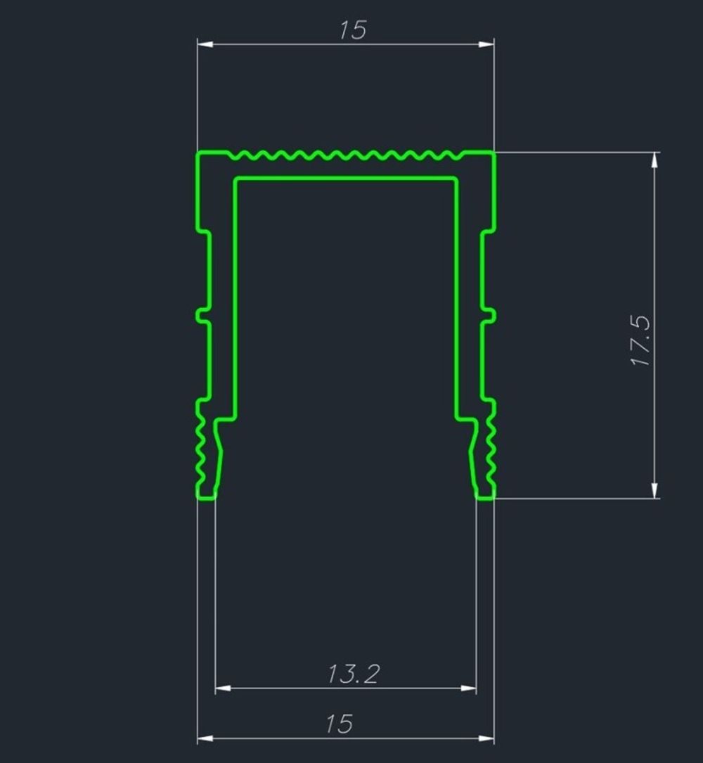 Декоративный стеновой профиль Pro Design 536 белый, 2700x15x17,5 мм