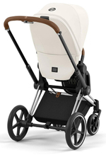 Коляска 3 в 1 Cybex Priam IV Chrome Brown complete и автокресло Aton S2 i-Size Ocean Blue Off White