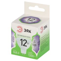 Лампа светодиодная ЭРА GREEN LINE LED MR16-12W-865-GU5.3 GL 12Вт софит холодный свет GU5.3