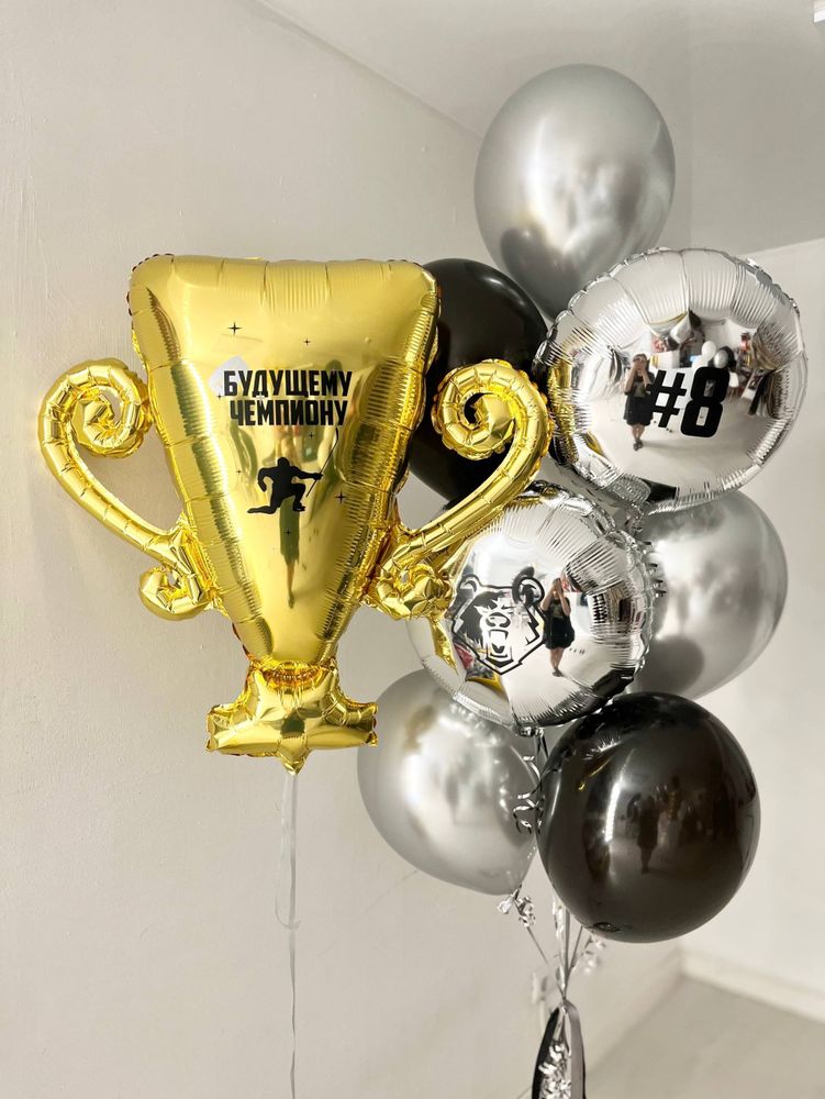 Воздушные шары ХК Лидер Кубок золотой №4228