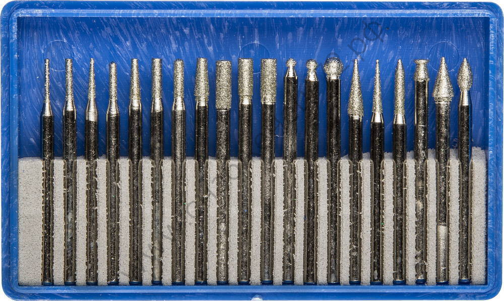 ЗУБР 20 шт., хвостовик d3 мм, Р 150-180, Набор мини-насадок, Профессионал (33383-H20)