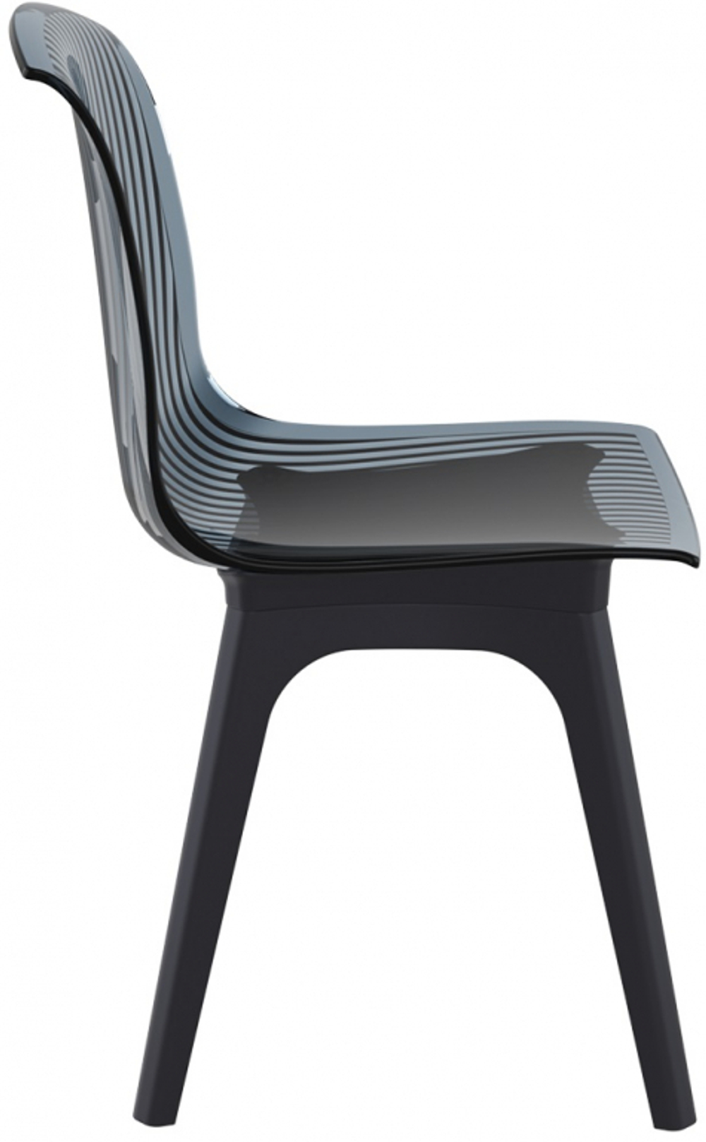 Стул прозрачный Siesta Contract Allegra-PP, черный