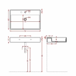 Раковина Artceram Scalino 75 SCL008 01 00 Bianco
