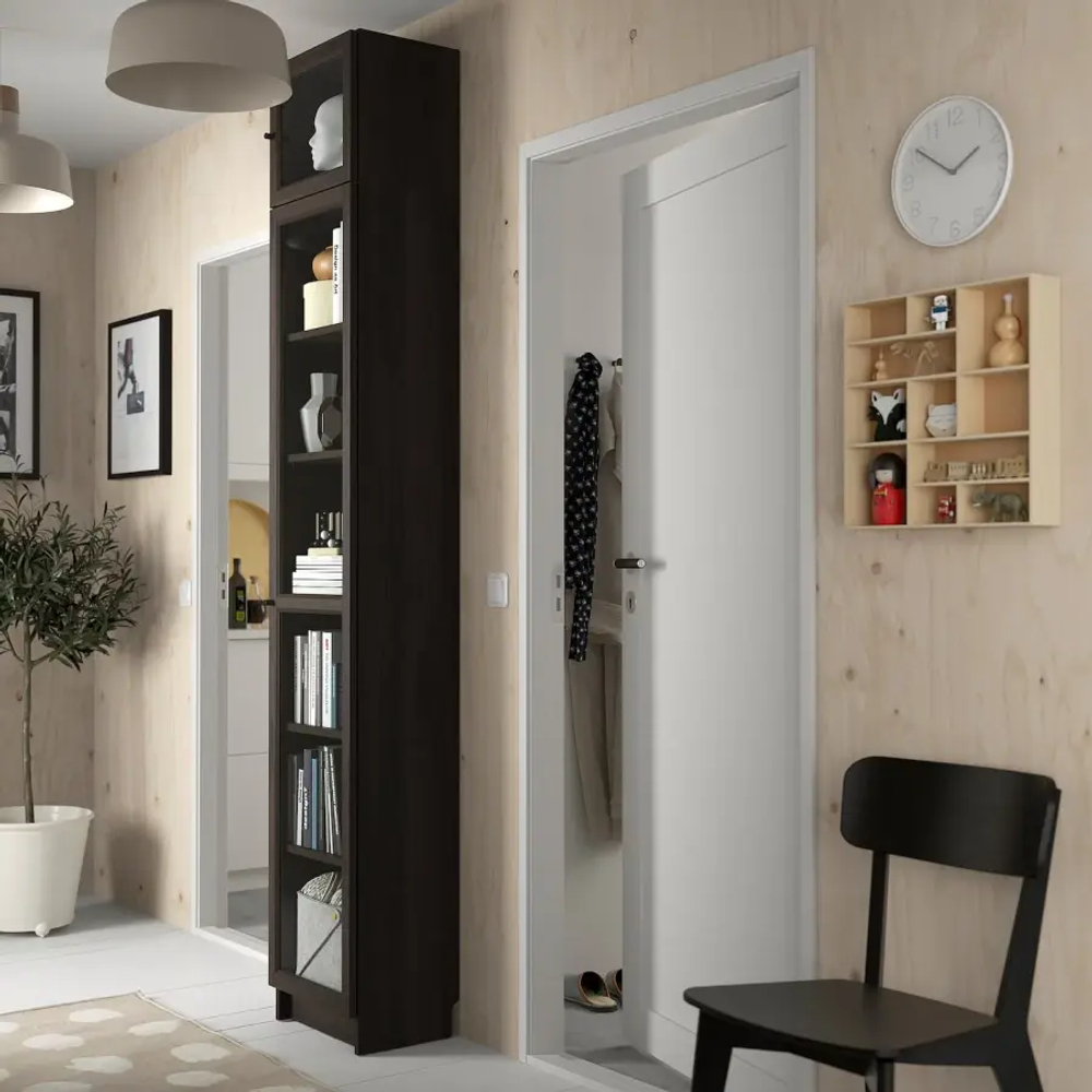 BILLY / OXBERG Книжный шкаф со стеклянной дверью/удлинителем ИКЕА