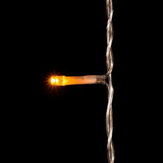 Светодиодный занавес 2*2 м., 400 желтых LED ламп, облегченный, прозрачный провод ПВХ, LTC (PCL400NOT-10-2Y)