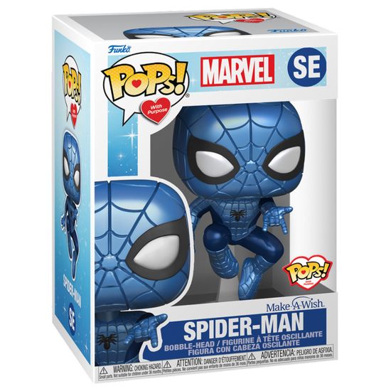 Фигурка Funko POP! Bobble Marvel M.A.Wish Spider-Man (MT) 63675 / Фигурка Фанко ПОП! по мотивам вселенной "Marvel", Человек-паук