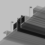 TR2013-BK Встраиваемый шинопровод SMART 3м под ГКЛ, черный