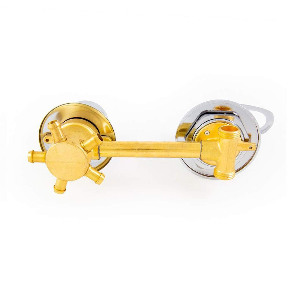 Смеситель для душевой кабины с переключателем на 5 режимов 120мм. хомут