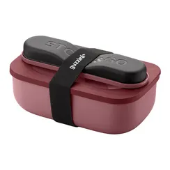 Набор из ланч-бокса и приборов store & go, лилово-красный