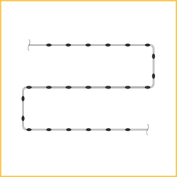 Светодиодная гирлянда Краса 200 м., 2000 LED, 24V, розовый, статика, прозрачный провод, Teamprof (TPF-CR200-24V-T/P)