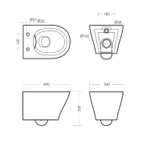 Унитаз подвесной "Breeze" безободковый (сид. дюро м/лифт, clip up, скрытое крепл) (Sanita Luxe)