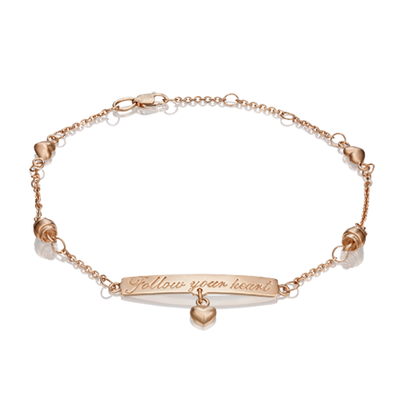 Браслет «Следуй за своим сердцем» из красного золота