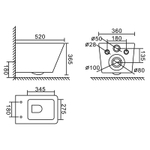 Унитаз BelBagno Ardente-C BB3202CHR-MB/BB3202SC-MB подвесной Черный матовый с сиденьем Микролифт