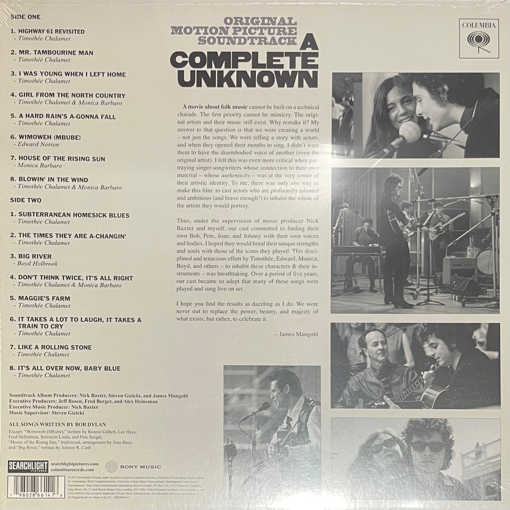 Виниловая пластинка A Complete Unknown - Original Motion Picture Soundtrack LP Red