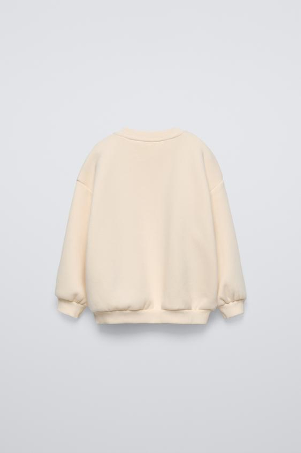 ZARA ТОЛСТОВКА С ПРИНТОМ, ЭКРЮ