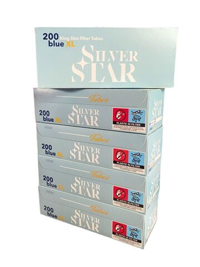 Гильзы для сигарет "Silver Star" KS Blue Super Flow XL 8.1/24мм 5х200шт (Комплект)
