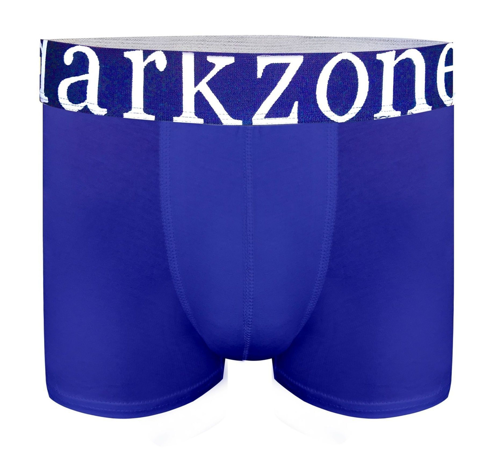 Синие хлопковые трусы-боксеры с надписью на резинке крупными буквами (Размер: L) (Цвет: синий)