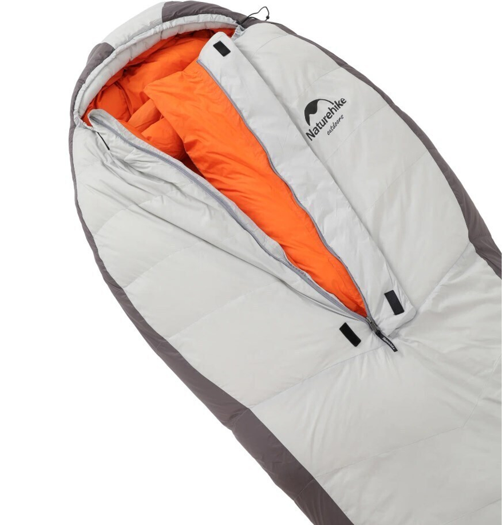 Мешок спальный Naturehike Arctic-17, 200х75 см, (правый) (ТК: -17C), серебристый