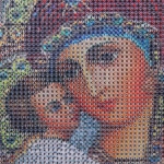 Алмазная мозаика на подрамнике с полным заполнением»МИР ЯРКИХ КРАСОК», икона 2, 30*40см