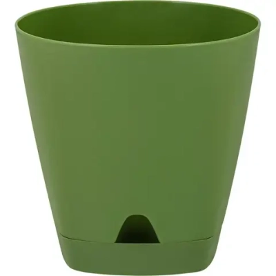 Горшок для цветов AMSTERDAM D 250mml с прикорневым поливом оливковый