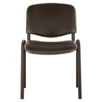 Стул для персонала и посетителей "ISO", черный каркас, кожзам черный