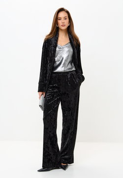 Бархатный жакет со съёмным поясом