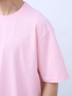Футболка оверсайз (розовый) 230 г