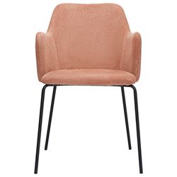 Стул Dwight, фактурный шенилл, коралловый