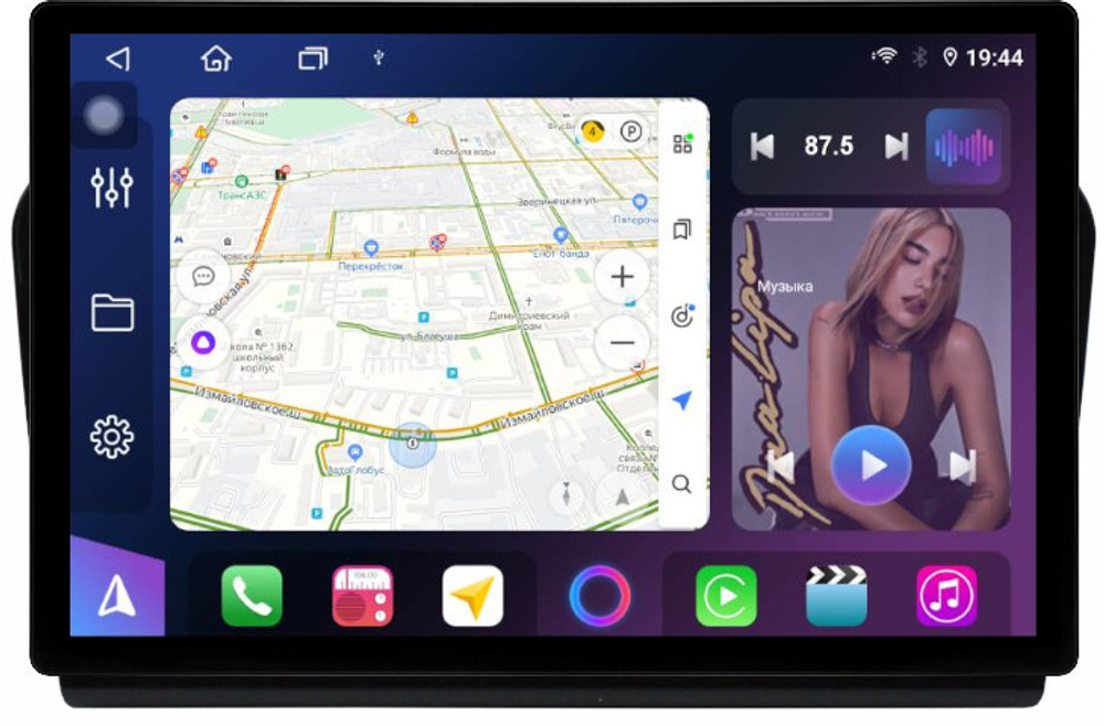 Магнитола для Jetta VA3 2019+ - FarCar BX877 монитор 13" 2K QLED на Android 13, TS10, 6+128, CarPlay, 4G SIM-слот