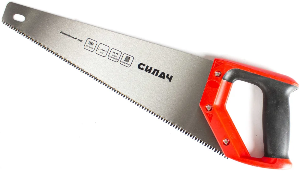 Ножовка по дереву 400мм Силач 7TPI