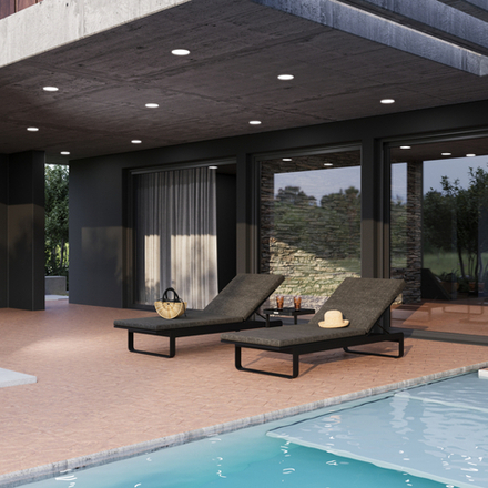 Шезлонг Ideal Patio ЛЕТТО маренго - каркас карбон