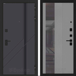 Входная дверь Бункер BN-12 - 32 Зеркало тонировка Серый софт рельеф