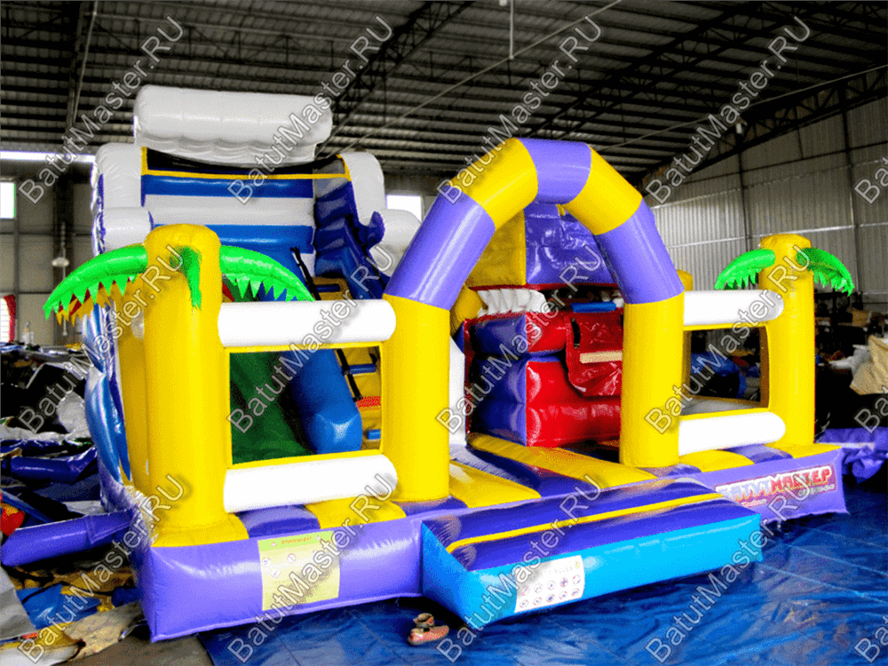 Надувной батут "Мульти-сафари-утка" 6*6*4 м