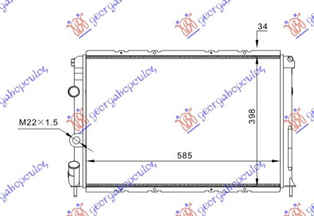 GBG - 057806310-GBG - Radiator, engine cooling