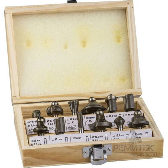 Набор STAYER Фрезы по дереву, 12шт