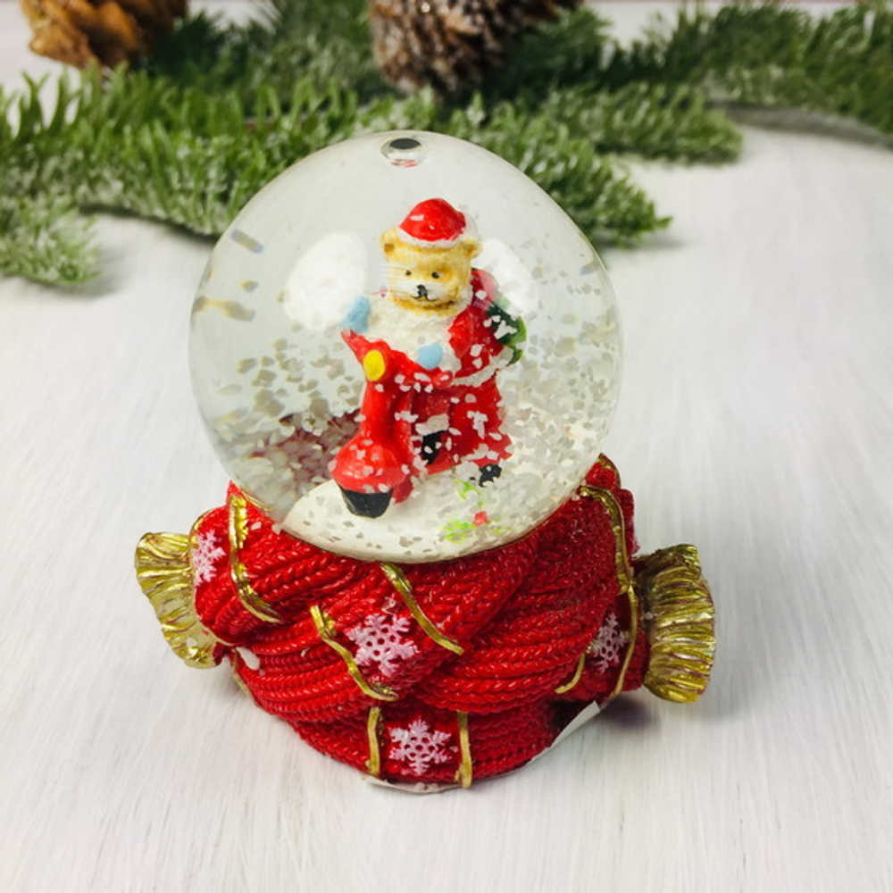 Снежный шар «Зимний шарфик» d-4,5 см, микс