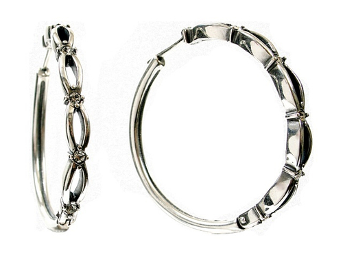 "Барбара" серьги в серебряном покрытии из коллекции "Венгрия" от Jenavi с замком конго