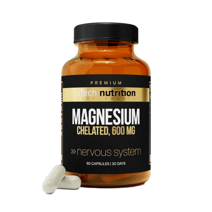 Магний, Magnesium, aTech Nutrition Premium, 60 капсул
